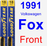 Front Wiper Blade Pack for 1991 Volkswagen Fox - Premium