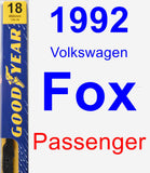 Passenger Wiper Blade for 1992 Volkswagen Fox - Premium