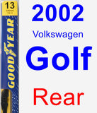 Rear Wiper Blade for 2002 Volkswagen Golf - Premium