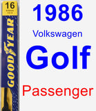 Passenger Wiper Blade for 1986 Volkswagen Golf - Premium