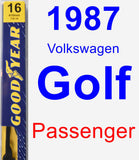 Passenger Wiper Blade for 1987 Volkswagen Golf - Premium