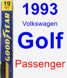 Passenger Wiper Blade for 1993 Volkswagen Golf - Premium