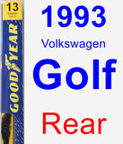 Rear Wiper Blade for 1993 Volkswagen Golf - Premium