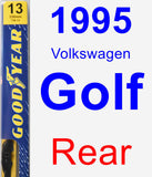 Rear Wiper Blade for 1995 Volkswagen Golf - Premium