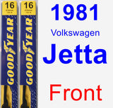 Front Wiper Blade Pack for 1981 Volkswagen Jetta - Premium