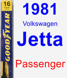 Passenger Wiper Blade for 1981 Volkswagen Jetta - Premium