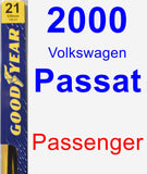 Passenger Wiper Blade for 2000 Volkswagen Passat - Premium