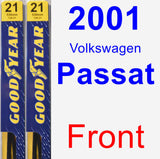 Front Wiper Blade Pack for 2001 Volkswagen Passat - Premium