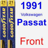 Front Wiper Blade Pack for 1991 Volkswagen Passat - Premium