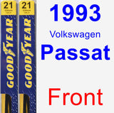 Front Wiper Blade Pack for 1993 Volkswagen Passat - Premium