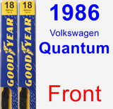 Front Wiper Blade Pack for 1986 Volkswagen Quantum - Premium