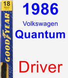 Driver Wiper Blade for 1986 Volkswagen Quantum - Premium