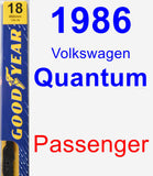 Passenger Wiper Blade for 1986 Volkswagen Quantum - Premium