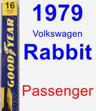 Passenger Wiper Blade for 1979 Volkswagen Rabbit - Premium