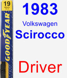 Driver Wiper Blade for 1983 Volkswagen Scirocco - Premium