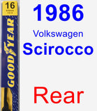 Rear Wiper Blade for 1986 Volkswagen Scirocco - Premium