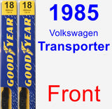 Front Wiper Blade Pack for 1985 Volkswagen Transporter - Premium