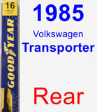 Rear Wiper Blade for 1985 Volkswagen Transporter - Premium