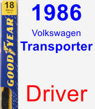 Driver Wiper Blade for 1986 Volkswagen Transporter - Premium