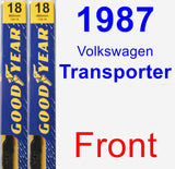 Front Wiper Blade Pack for 1987 Volkswagen Transporter - Premium