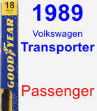 Passenger Wiper Blade for 1989 Volkswagen Transporter - Premium