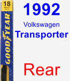 Rear Wiper Blade for 1992 Volkswagen Transporter - Premium