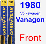 Front Wiper Blade Pack for 1980 Volkswagen Vanagon - Premium