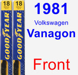 Front Wiper Blade Pack for 1981 Volkswagen Vanagon - Premium