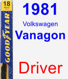 Driver Wiper Blade for 1981 Volkswagen Vanagon - Premium