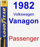 Passenger Wiper Blade for 1982 Volkswagen Vanagon - Premium