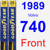 Front Wiper Blade Pack for 1989 Volvo 740 - Premium