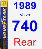 Rear Wiper Blade for 1989 Volvo 740 - Premium