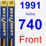 Front Wiper Blade Pack for 1991 Volvo 740 - Premium