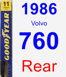 Rear Wiper Blade for 1986 Volvo 760 - Premium