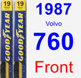 Front Wiper Blade Pack for 1987 Volvo 760 - Premium