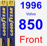 Front Wiper Blade Pack for 1996 Volvo 850 - Premium