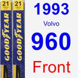 Front Wiper Blade Pack for 1993 Volvo 960 - Premium