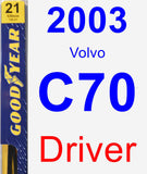 Driver Wiper Blade for 2003 Volvo C70 - Premium