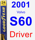 Driver Wiper Blade for 2001 Volvo S60 - Premium