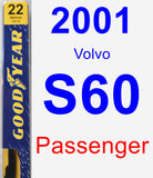 Passenger Wiper Blade for 2001 Volvo S60 - Premium