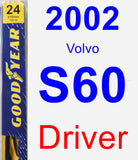 Driver Wiper Blade for 2002 Volvo S60 - Premium