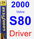 Driver Wiper Blade for 2000 Volvo S80 - Premium