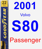 Passenger Wiper Blade for 2001 Volvo S80 - Premium