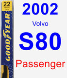 Passenger Wiper Blade for 2002 Volvo S80 - Premium