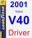 Driver Wiper Blade for 2001 Volvo V40 - Premium