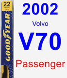 Passenger Wiper Blade for 2002 Volvo V70 - Premium