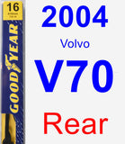 Rear Wiper Blade for 2004 Volvo V70 - Premium