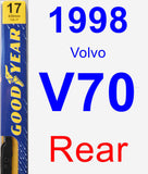 Rear Wiper Blade for 1998 Volvo V70 - Premium