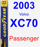 Passenger Wiper Blade for 2003 Volvo XC70 - Premium