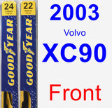 Front Wiper Blade Pack for 2003 Volvo XC90 - Premium